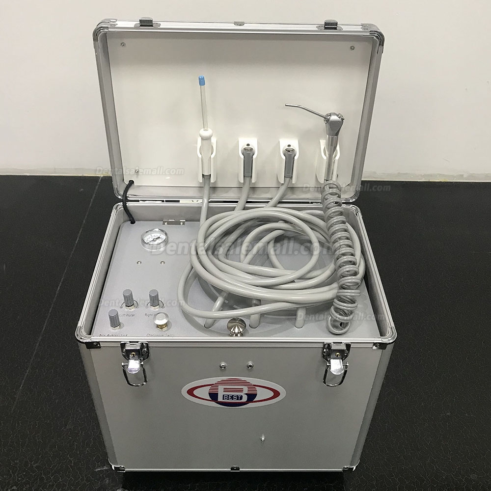 Best® BD-402A Fiber Optic Portable Dental Turbine Unit with Air Compressor Suction System